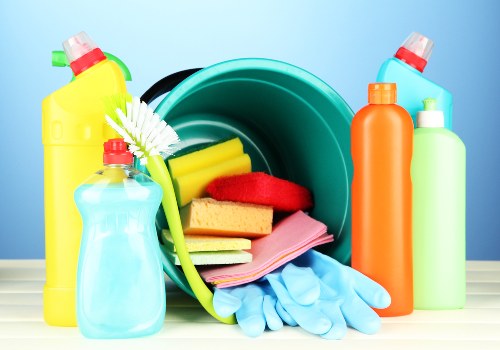 Close-up of carpet fiber cleaning and stain removal