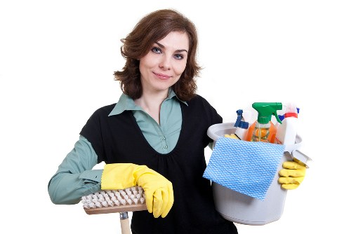 Cleaning products and protective gloves for safe use